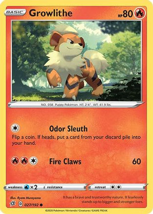 Growlithe - 27/192 [SWSH02: Rebel Clash] Reverse Holofoil
