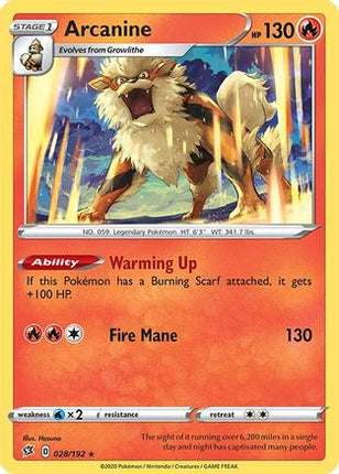 Arcanine - 28/192 [SWSH02: Rebel Clash]