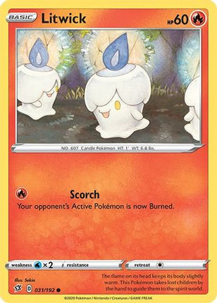 Litwick - 31/192 [SWSH02: Rebel Clash]