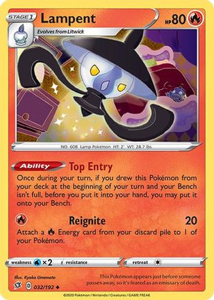 Lampent - 32/192 [SWSH02: Rebel Clash] Reverse Holofoil