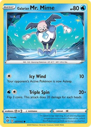Galarian Mr. Mime - 37/192 [SWSH02: Rebel Clash] Reverse Holofoil