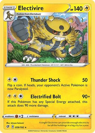 Electivire - 59/192 [SWSH02: Rebel Clash] Reverse Holofoil