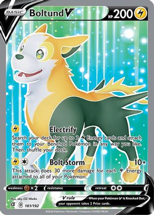 Boltund V (Full Art) - 181/192 [SWSH02: Rebel Clash] Holofoil