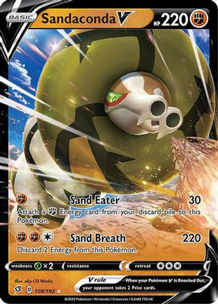 Sandaconda V - 108/192 [SWSH02: Rebel Clash] Holofoil
