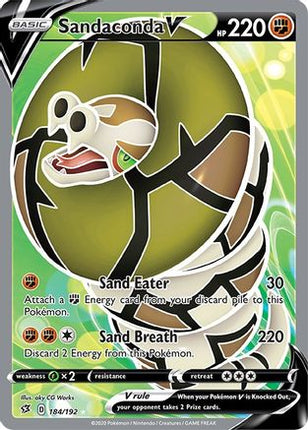 Sandaconda V (Full Art) - 184/192 [SWSH02: Rebel Clash] Holofoil