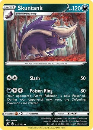 Skuntank - 115/192 [SWSH02: Rebel Clash] Reverse Holofoil