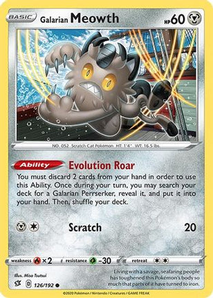 Galarian Meowth - 126/192 [SWSH02: Rebel Clash]
