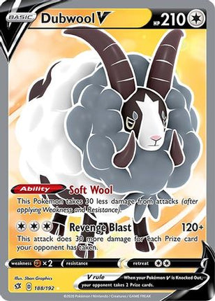 Dubwool V (Full Art) - 188/192 [SWSH02: Rebel Clash] Holofoil