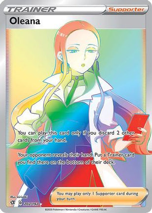 Oleana (Secret) - 202/192 [SWSH02: Rebel Clash] Holofoil