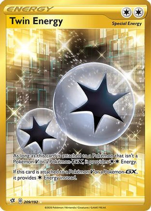 Twin Energy (Secret) - 209/192 [SWSH02: Rebel Clash] Holofoil
