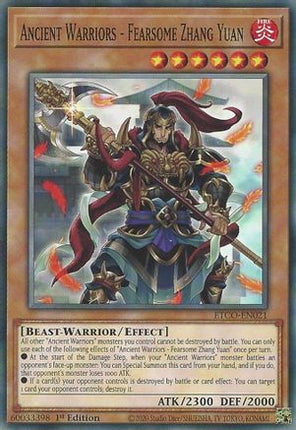 Ancient Warriors - Fearsome Zhang Yuan (Common / Short Print) [ETCO-EN021] 1st Edition