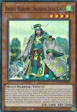 Ancient Warriors - Ingenious Zhuge Kong (Super Rare) [ETCO-EN023] 1st Edition