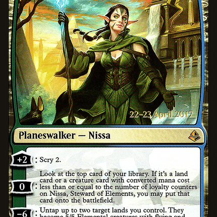 Nissa, Steward of Elements [Amonkhet Promos] Prerelease Foil