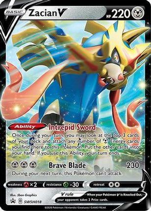 Zacian V - SWSH018 - SWSH018/null [SWSH: Sword & Shield Promo Cards] Holofoil