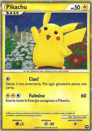 Pikachu (Italian) - PW 2/null [Pikachu World Collection Promos] Holofoil