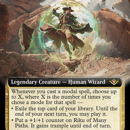 Riku of Many Paths (Extended Art) [Outlaws of Thunder Junction] Foil