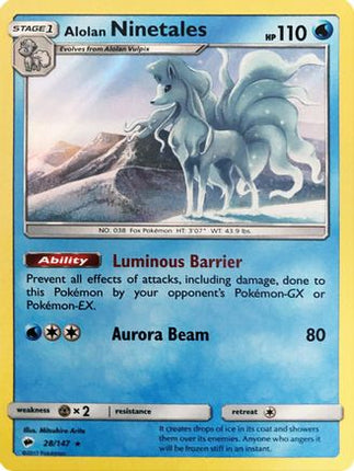 Alolan Ninetales - 28/147 (Water Web Holo) [Miscellaneous Cards & Products] Holofoil