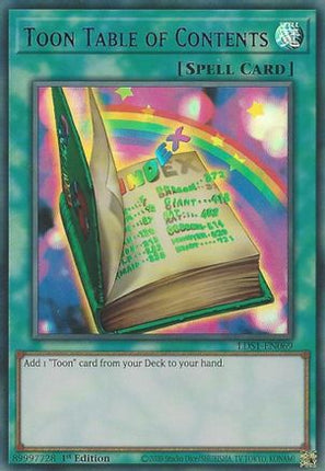 Toon Table of Contents (Blue) (Ultra Rare) [LDS1-EN069] 1st Edition