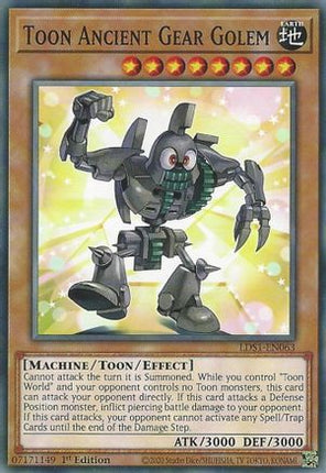 Toon Ancient Gear Golem (Common / Short Print) [LDS1-EN063] 1st Edition