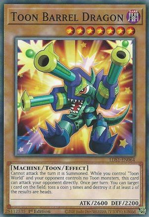 Toon Barrel Dragon (Common / Short Print) [LDS1-EN064] 1st Edition