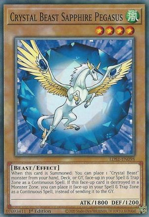 Crystal Beast Sapphire Pegasus (Common / Short Print) [LDS1-EN098] 1st Edition