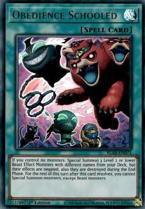 Obedience Schooled (Ultra Rare) [BLAR-EN071] 1st Edition