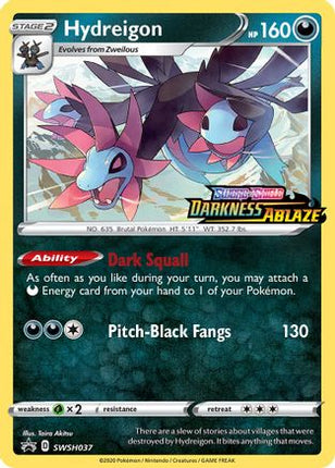 Hydreigon - SWSH037 (Prerelease) - null/null [SWSH: Sword & Shield Promo Cards] Holofoil