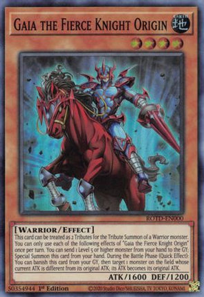Gaia the Fierce Knight Origin (Super Rare) [ROTD-EN000] 1st Edition