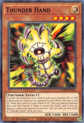 Thunder Hand (Common / Short Print) [ROTD-EN031] 1st Edition
