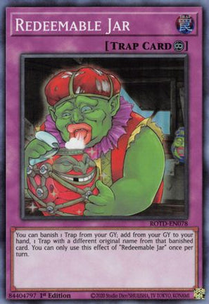Redeemable Jar (Super Rare) [ROTD-EN078] 1st Edition