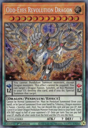 Odd-Eyes Revolution Dragon (Secret Rare) [ROTD-EN083] 1st Edition