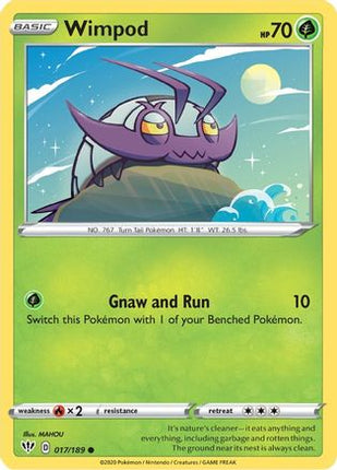 Wimpod - 17/189 [SWSH03: Darkness Ablaze] Reverse Holofoil