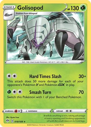 Golisopod - 18/189 [SWSH03: Darkness Ablaze] Reverse Holofoil