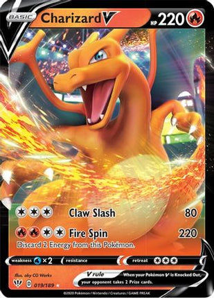 Charizard V - 19/189 [SWSH03: Darkness Ablaze] Holofoil
