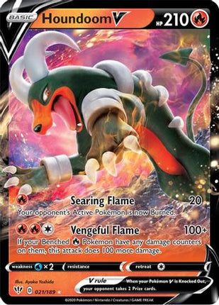 Houndoom V - 21/189 [SWSH03: Darkness Ablaze] Holofoil