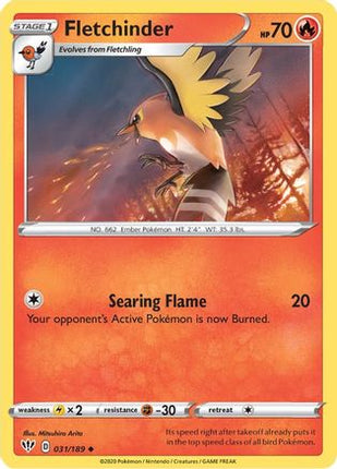 Fletchinder - 31/189 [SWSH03: Darkness Ablaze] Reverse Holofoil
