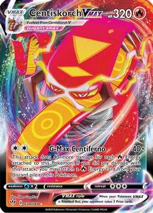 Centiskorch VMAX - 34/189 [SWSH03: Darkness Ablaze] Holofoil