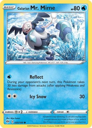 Galarian Mr. Mime - 35/189 [SWSH03: Darkness Ablaze] Reverse Holofoil