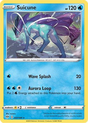 Suicune - 37/189 [SWSH03: Darkness Ablaze] Holofoil