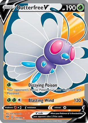 Butterfree V (Full Art) - 177/189 [SWSH03: Darkness Ablaze] Holofoil