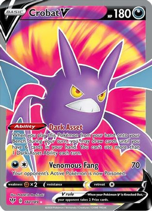 Crobat V (Full Art) - 182/189 [SWSH03: Darkness Ablaze] Holofoil