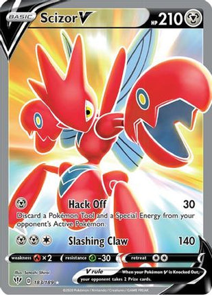 Scizor V (Full Art) - 183/189 [SWSH03: Darkness Ablaze] Holofoil
