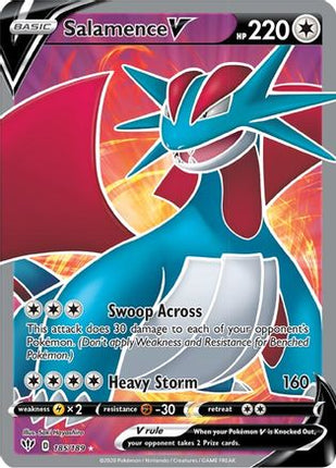 Salamence V (Full Art) - 185/189 [SWSH03: Darkness Ablaze] Holofoil
