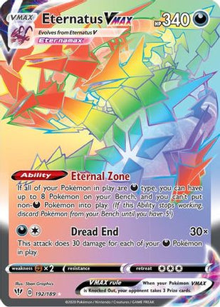 Eternatus VMAX (Secret) - 192/189 [SWSH03: Darkness Ablaze] Holofoil