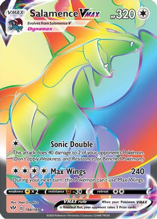 Salamence VMAX (Secret) - 194/189 [SWSH03: Darkness Ablaze] Holofoil