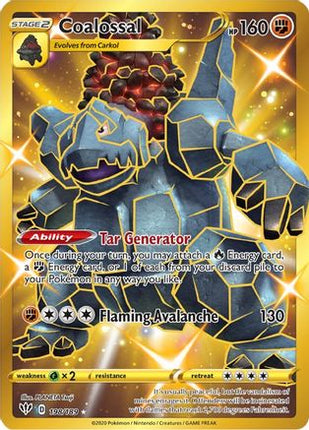 Coalossal (Secret) - 198/189 [SWSH03: Darkness Ablaze] Holofoil