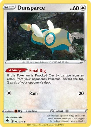 Dunsparce - 137/189 [SWSH03: Darkness Ablaze]