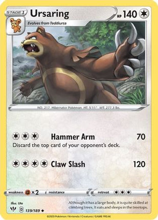 Ursaring - 139/189 [SWSH03: Darkness Ablaze]