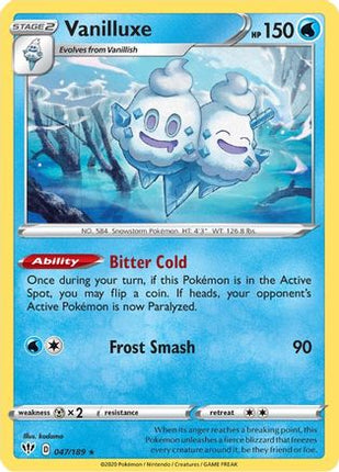 Vanilluxe - 47/189 [SWSH03: Darkness Ablaze] Reverse Holofoil