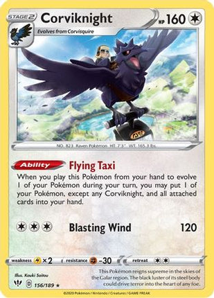 Corviknight - 156/189 [SWSH03: Darkness Ablaze] Reverse Holofoil